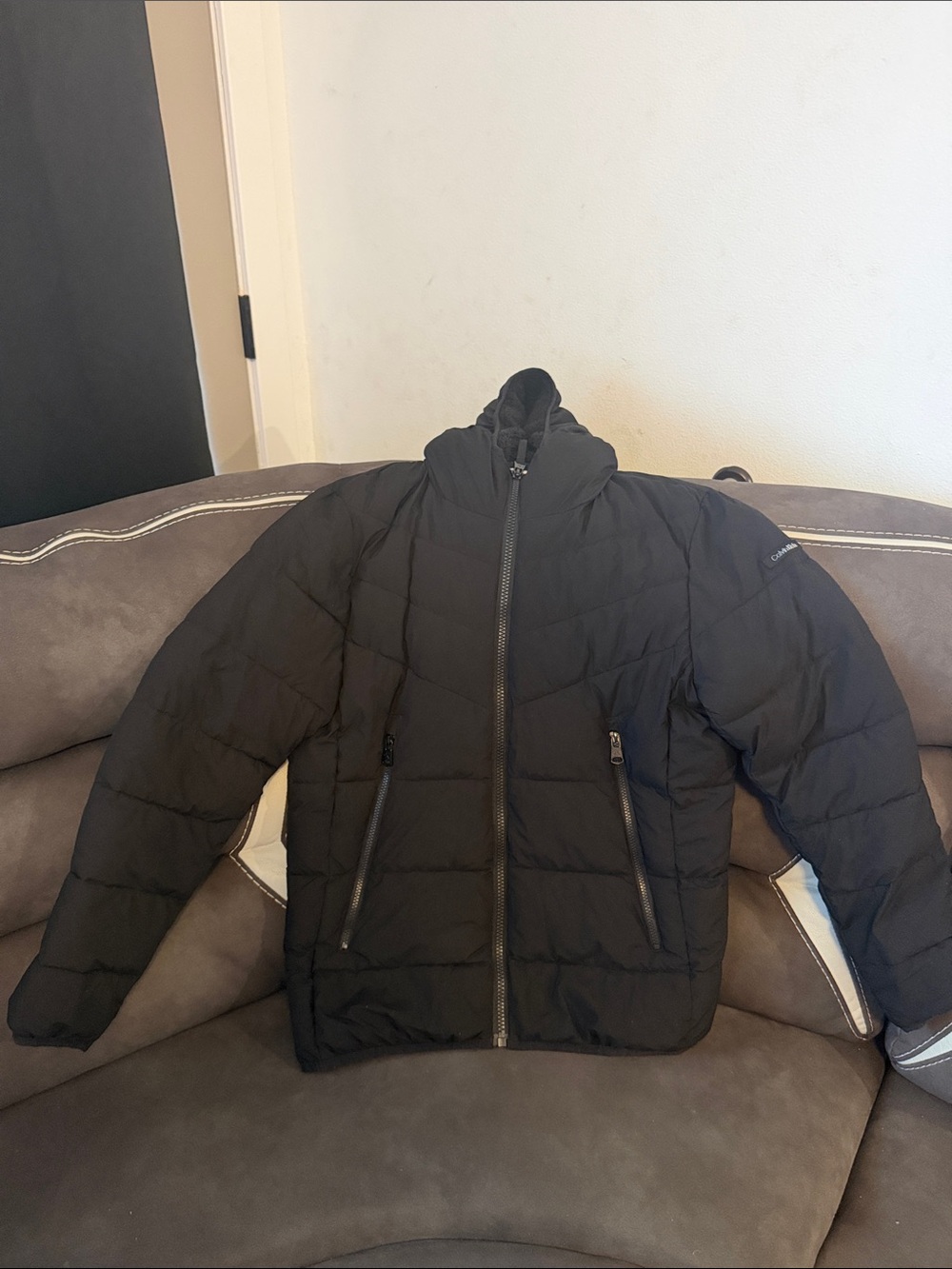 Calvin Klein Black Puffer Jacket with Zip Pockets